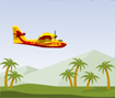 Apague diversos incêndios espalhados pela mata, mas você precisa abastecer o avião com água do mar e depois jogar em cima do fogo.
