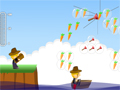Em Carrot Rescue seu objetivo é estourar todos os balões para conseguir recolher as cenouras que esta dentro deles, faça o calculo exato para acertar todos e que consiga cair no Barco, somente assim você vai passar para o próximo nível.