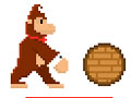 Konkey Dong -Sua missão é proteger a princesa dos ataques. Controle um gorila arremessando barris nos inimigos. Faça de tudo para que eles subam as escadas.