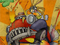 Jogo - Red Jet Rabbit, Você é um coelho que adora testar veículos com modificações. Conquiste dinheiro e coloque novos equipamentos para que seu carro fique ainda melhor na pista. Preste muita atenção com os obstáculos e seja o mais rápido do Mundo. 