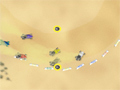 Jogo de corrida no deserto, pilote seu carro a toda velocidade, porem tome cuidado para não sair da pista.