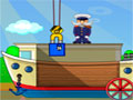 Ship Loader - Coloque as caixas dentro dos barcos. Com ajuda de um guindaste pegue os caixote e empilhe na área de cargas, mais tenha cuidado para não desequilibrar a embarcação.